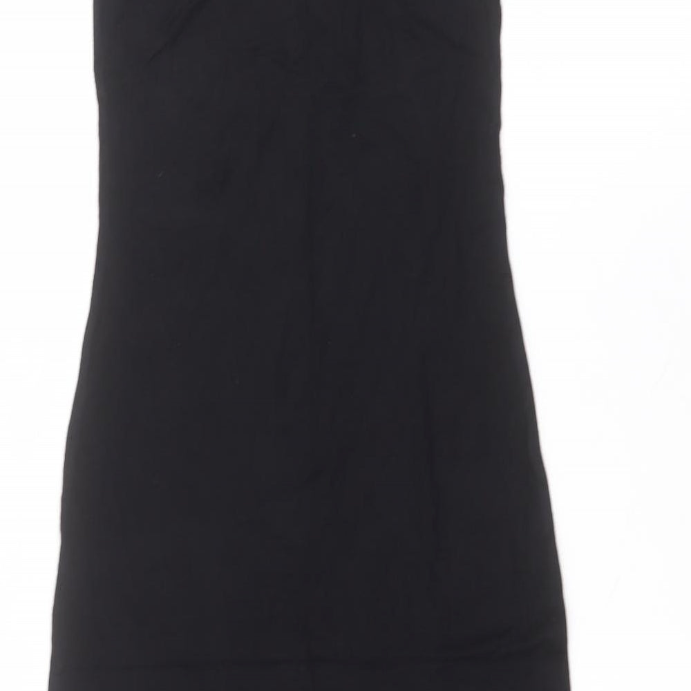 Boohoo Womens Black  Viscose Pencil Dress  Size 8  Round Neck