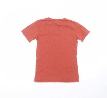 O'Neal Boys Brown  Cotton Basic T-Shirt Size 10 Years Round Neck