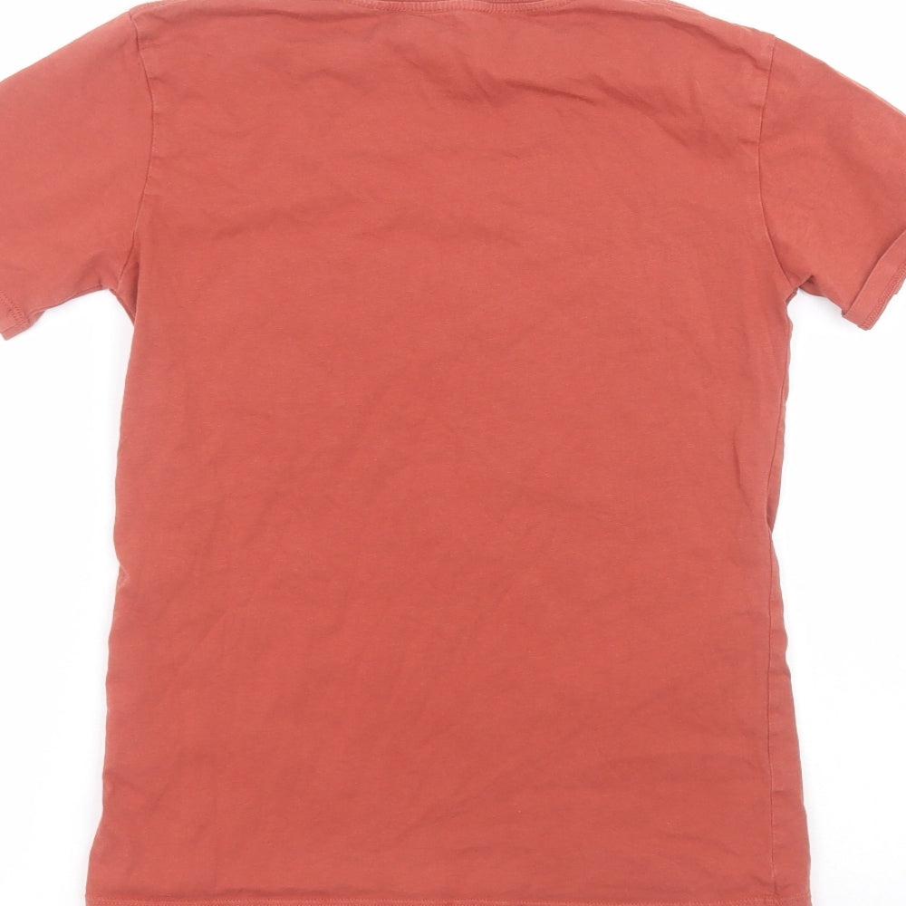 O'Neal Boys Brown  Cotton Basic T-Shirt Size 10 Years Round Neck