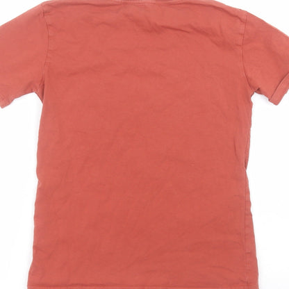 O'Neal Boys Brown  Cotton Basic T-Shirt Size 10 Years Round Neck