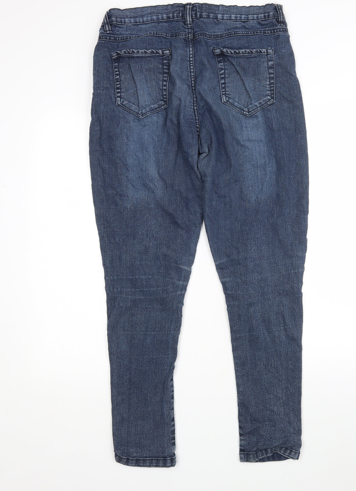 Womens UK Size 12 Preworn Regular Fit Skinny Blue Jeans