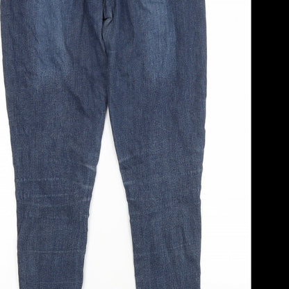Womens UK Size 12 Preworn Regular Fit Skinny Blue Jeans