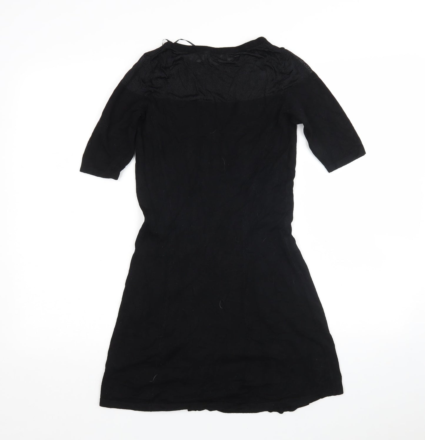 F&F Womens Black  Viscose Jumper Dress  Size 8  Round Neck