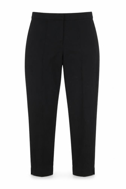 Front view of Marks & Spencer women’s black viscose trousers, size UK 8, 26-inch leg regular