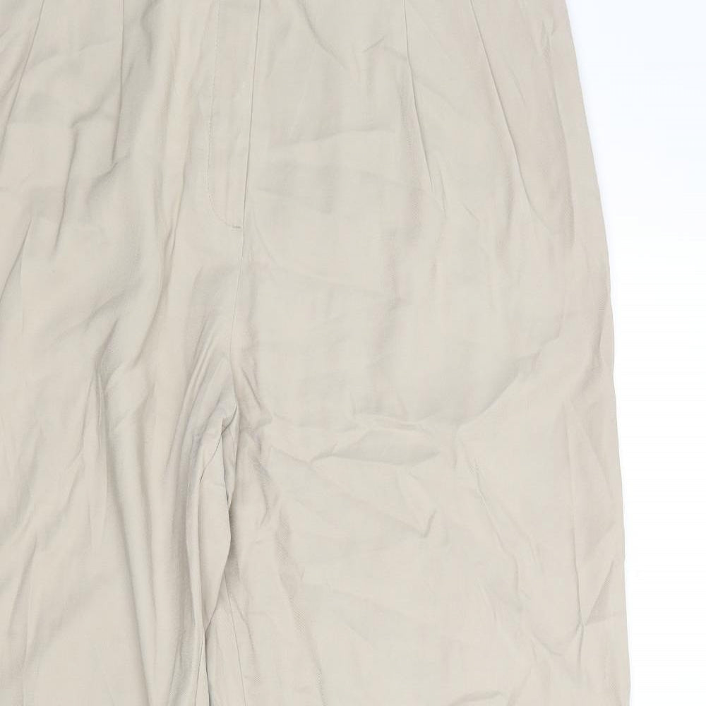 F&F Womens Beige  Viscose Trousers  Size 16 L29 in Regular