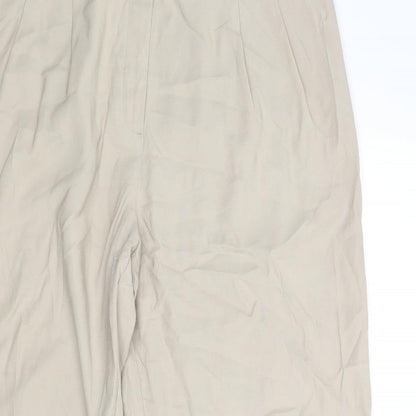 F&F Womens Beige  Viscose Trousers  Size 16 L29 in Regular