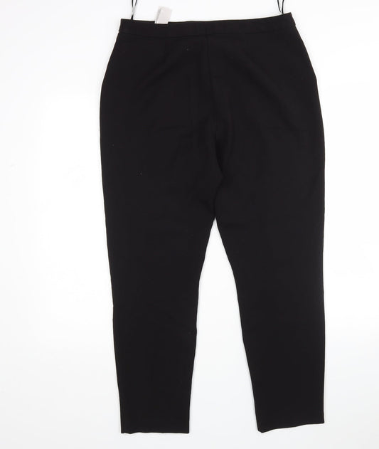 F&F Womens Black  Polyester Trousers  Size 10 L28 in Regular