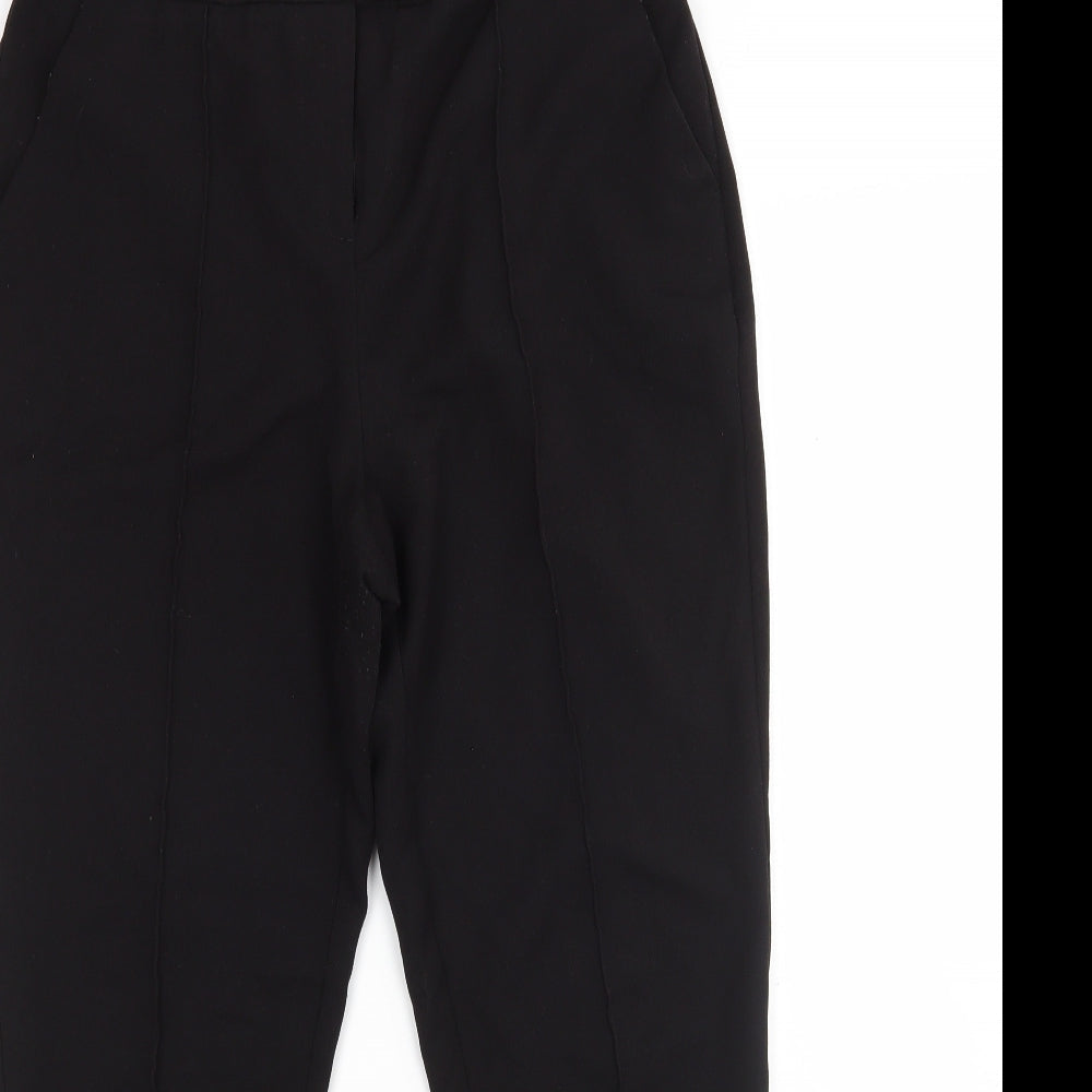F&F Womens Black  Polyester Trousers  Size 10 L28 in Regular