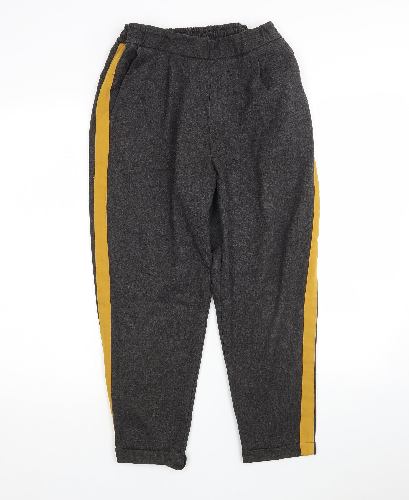 Womens UK Size M Pull&Bear Regular Fit Cropped Multicoloured Trousers