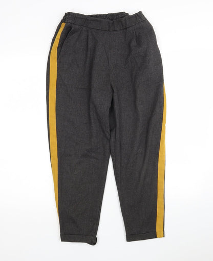 Womens UK Size M Pull&Bear Regular Fit Cropped Multicoloured Trousers