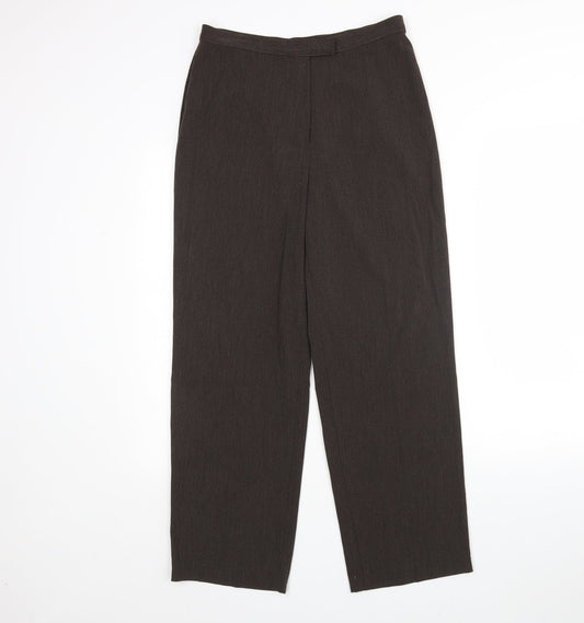 Womens UK Size 12 M&S Regular Fit  Brown Trousers