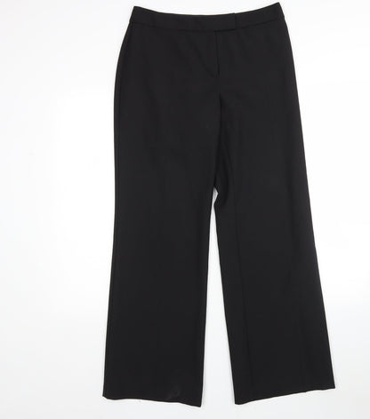 Womens UK Size 10 M&S Regular Fit  Black Trousers