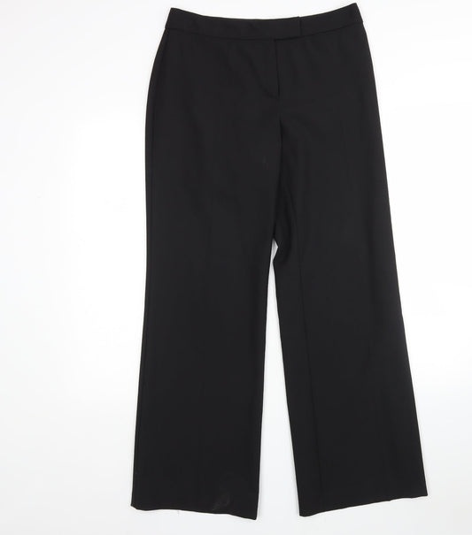 Womens UK Size 10 M&S Regular Fit  Black Trousers