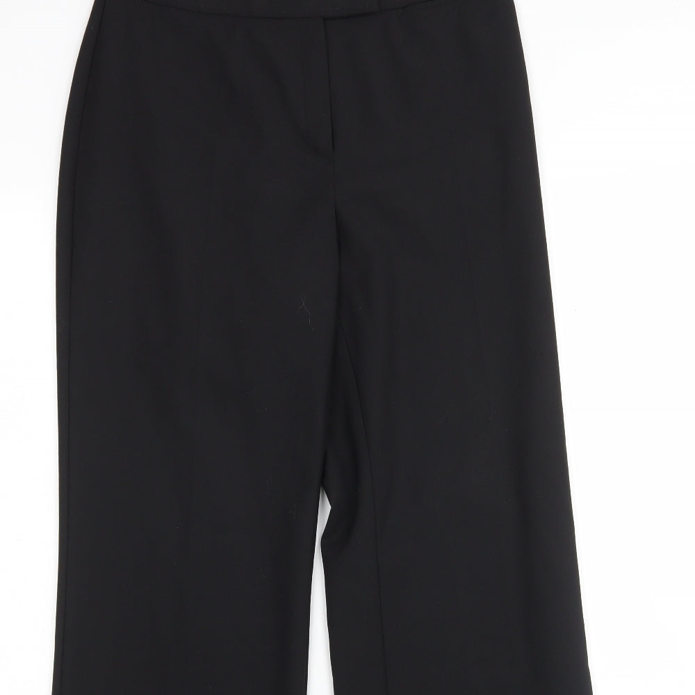 Womens UK Size 10 M&S Regular Fit  Black Trousers