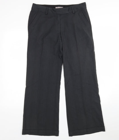 Avenue Womens Grey  Polyester Trousers  Size 10 L31 in Regular