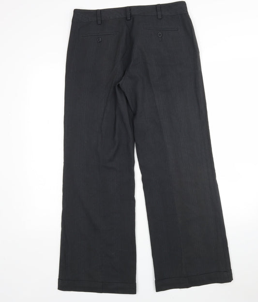 Avenue Womens Grey  Polyester Trousers  Size 10 L31 in Regular
