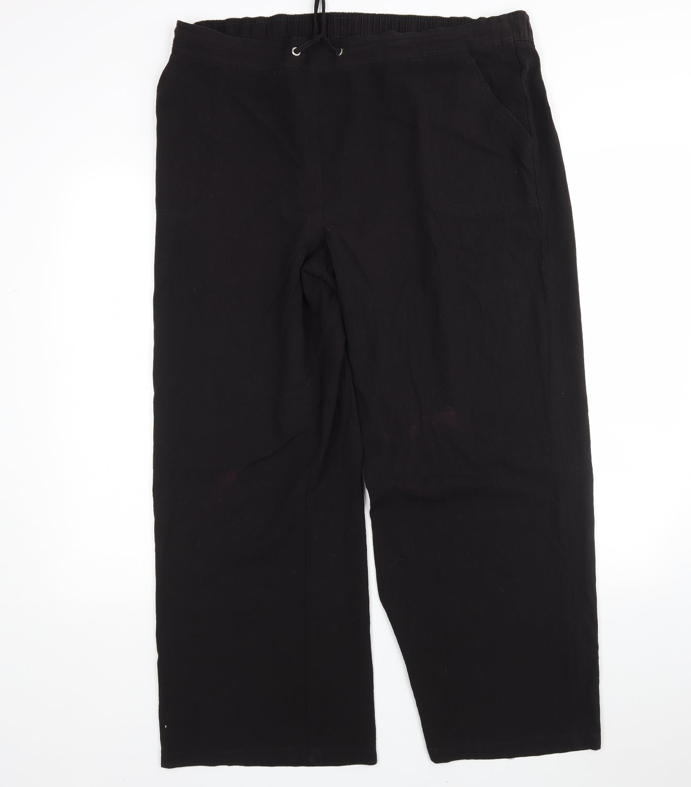 Womens UK Size 18 Papaya Regular Fit  Black Trousers