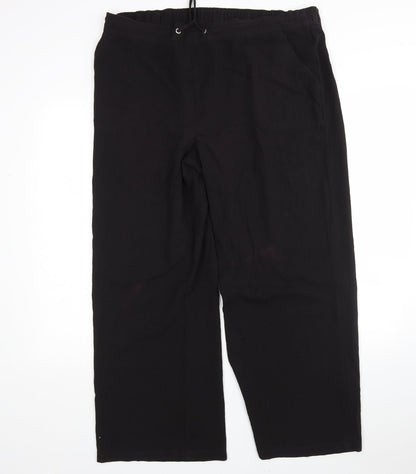 Womens UK Size 18 Papaya Regular Fit  Black Trousers