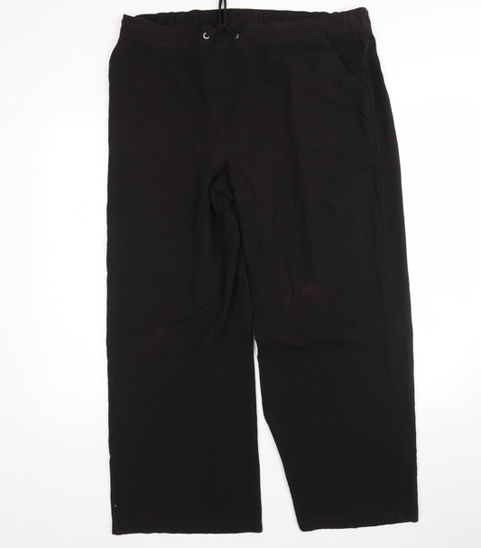 Womens UK Size 18 Papaya Regular Fit  Black Trousers