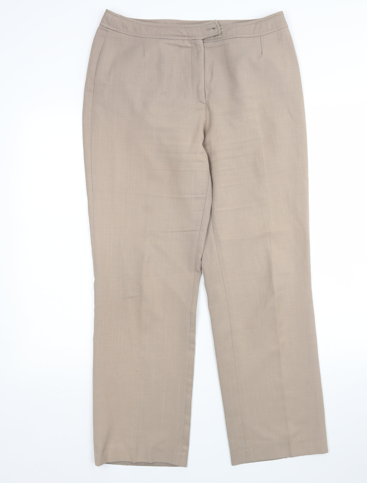 George Womens Brown  Polyester Trousers  Size 12 L29 in Regular
