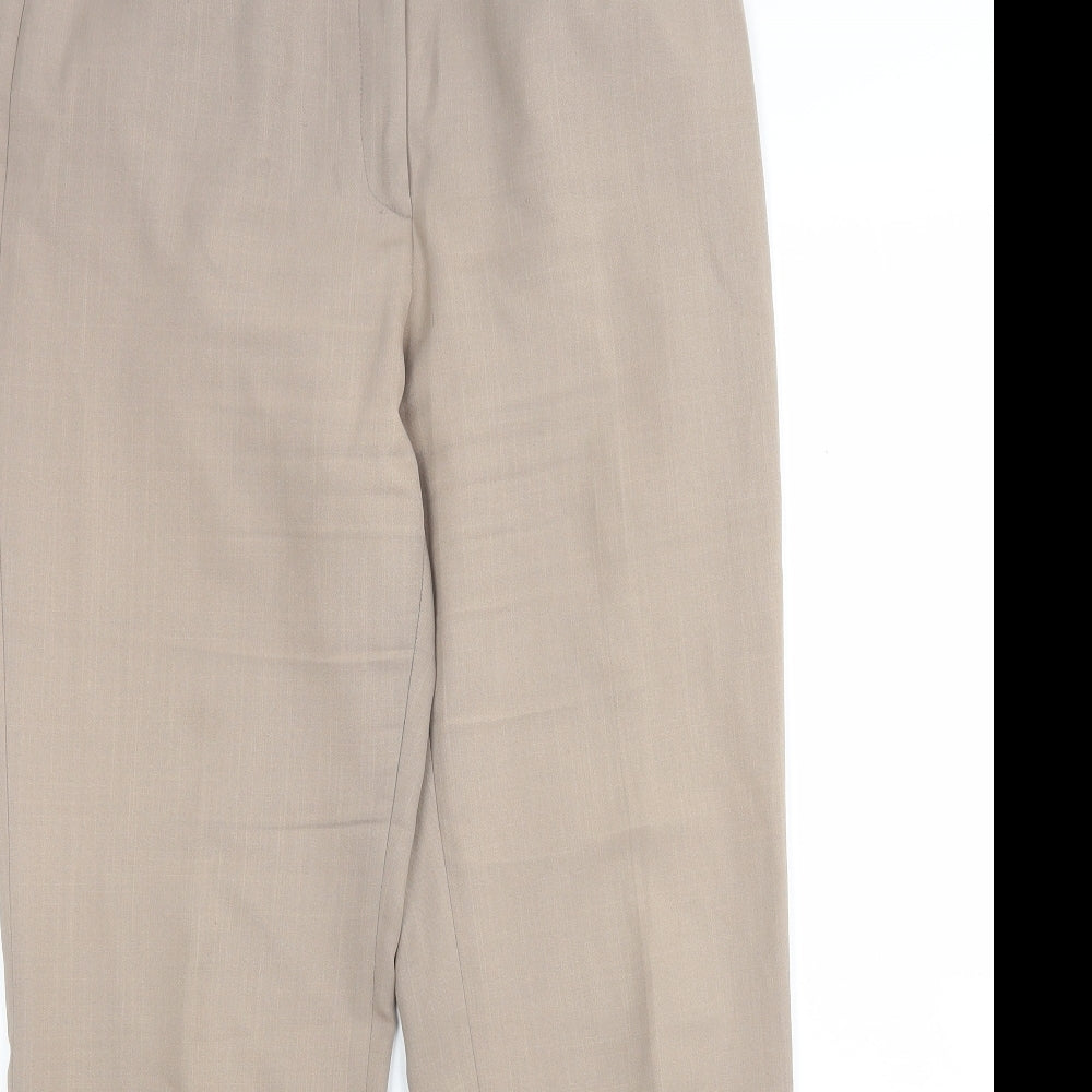 George Womens Brown  Polyester Trousers  Size 12 L29 in Regular
