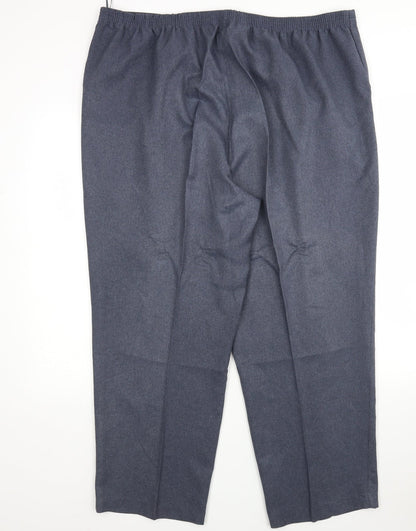 BM Womens Grey  Polyester Trousers  Size 22 L28 in Regular