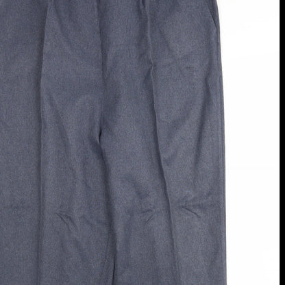 BM Womens Grey  Polyester Trousers  Size 22 L28 in Regular