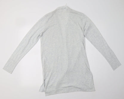 F&F Womens Grey V-Neck  Polyester Cardigan Jumper Size 12