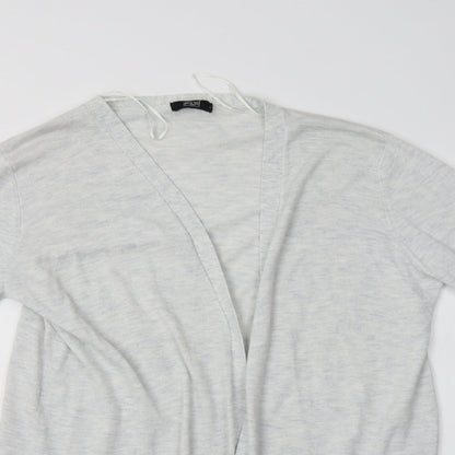 F&F Womens Grey V-Neck  Polyester Cardigan Jumper Size 12