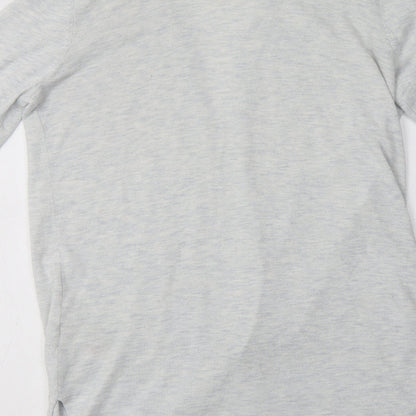 F&F Womens Grey V-Neck  Polyester Cardigan Jumper Size 12