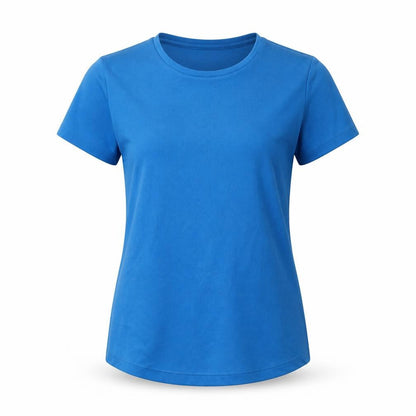 Womens UK Size M Preworn Blue Basic T-Shirt