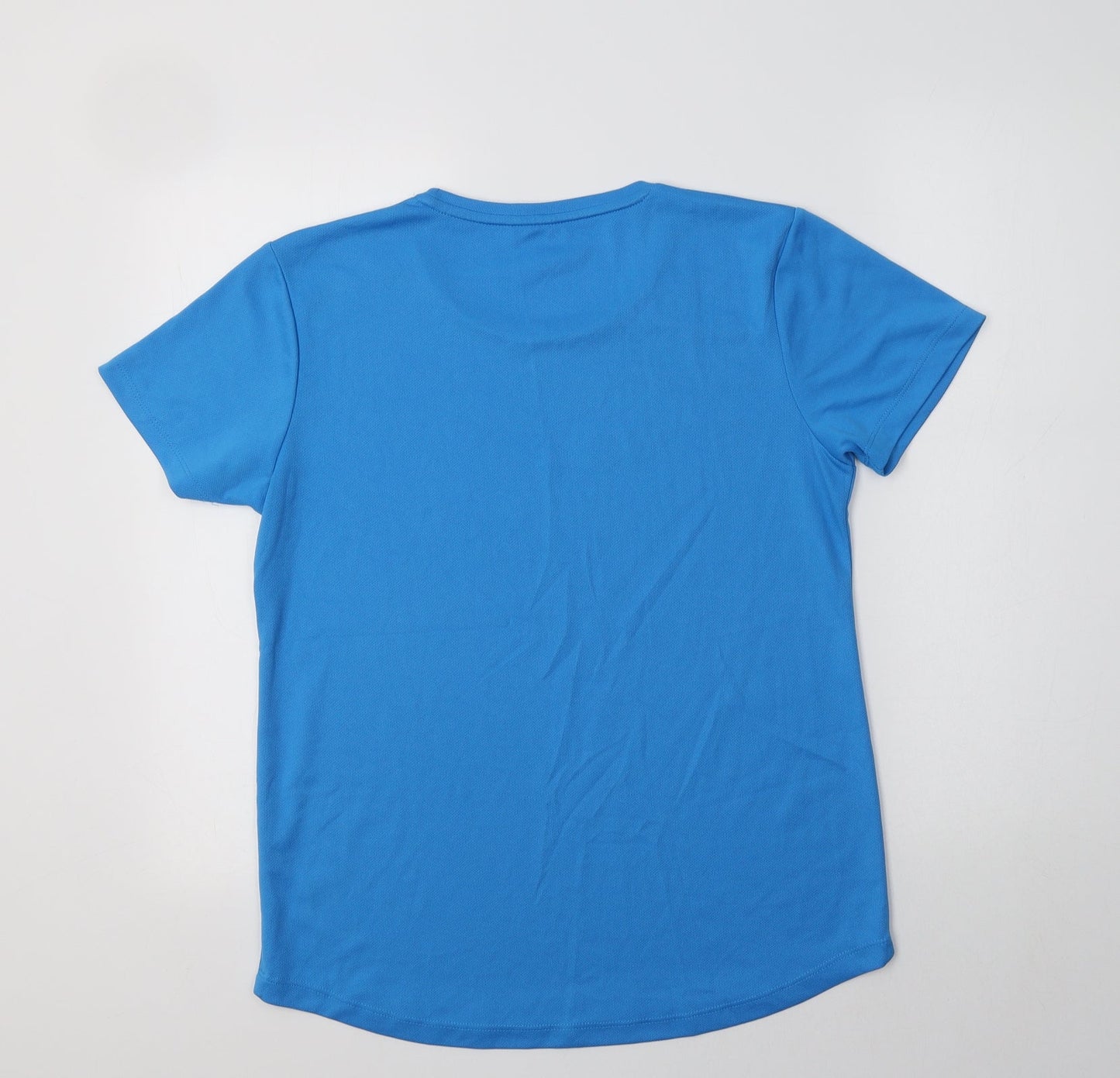 Womens UK Size M Preworn Blue Basic T-Shirt