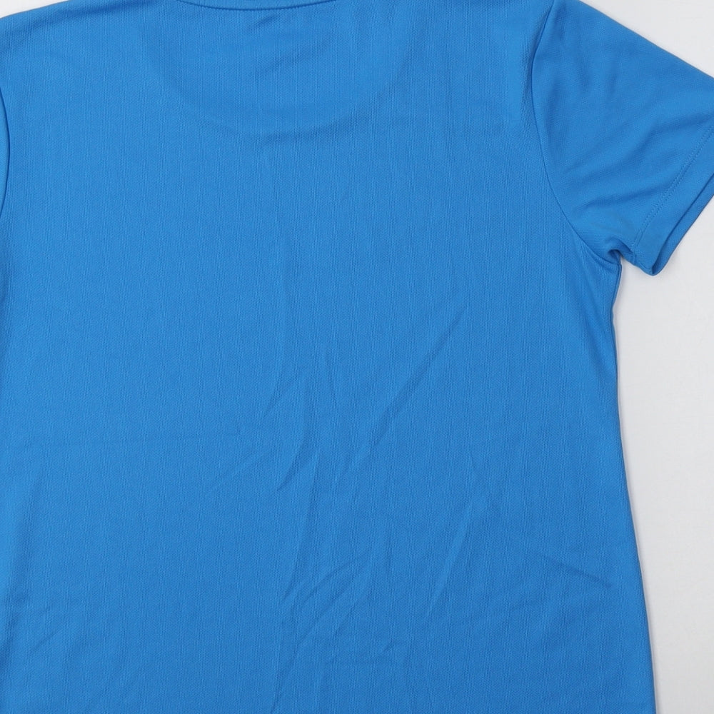 Womens UK Size M Preworn Blue Basic T-Shirt