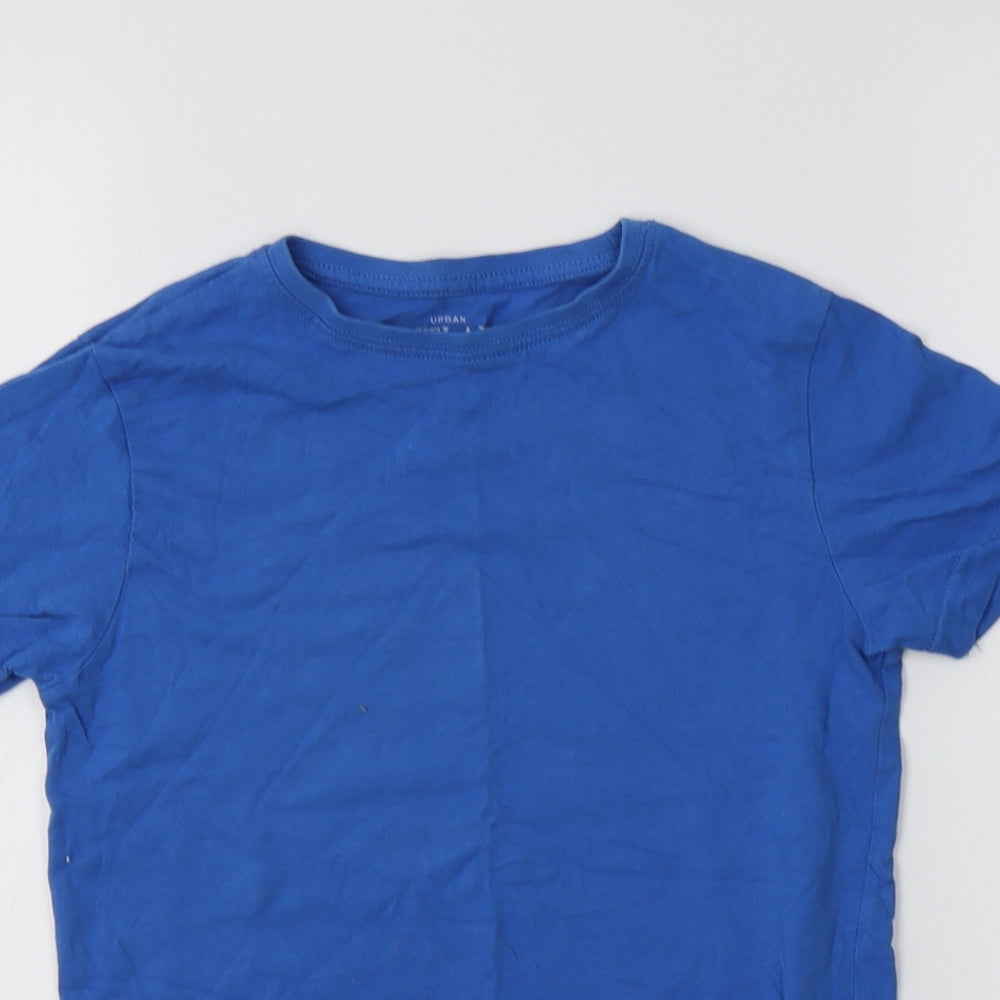 Urban Outlaws Boys Blue  Cotton Basic Polo Size 9-10 Years Crew Neck
