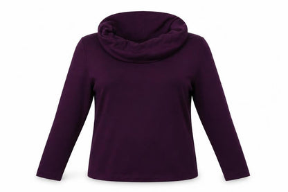 Classics Womens Purple Roll Neck  Polyester Pullover Jumper Size 12