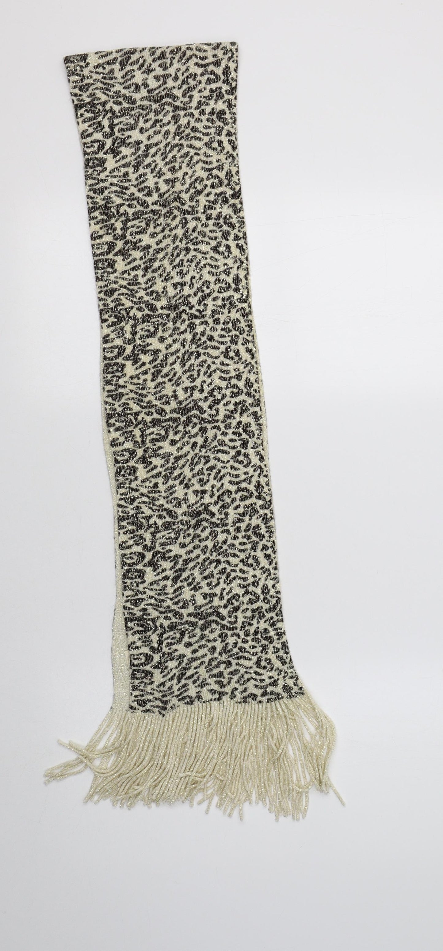 Primark Womens Ivory Animal Print Acrylic  Scarf
