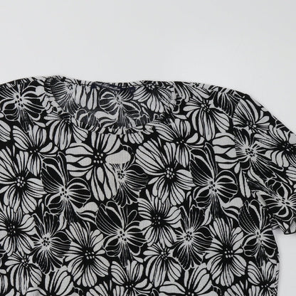 Womens UK Size 14 Sarah Hamilton Black Basic Blouse