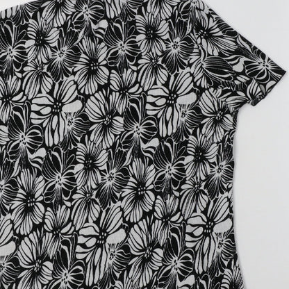 Womens UK Size 14 Sarah Hamilton Black Basic Blouse