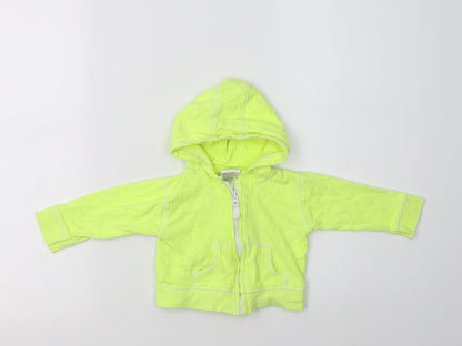 Baby Baby Green  Cotton Full Zip Jumper Size 6-9 Months