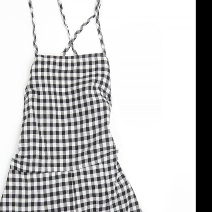 SheIn Womens Multicoloured Check Cotton Playsuit One-Piece Size S