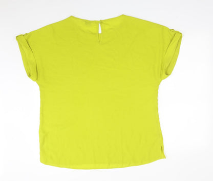 Womens UK Size 16 Dorothy Perkins Green Basic T-Shirt
