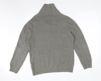 Peacocks Mens Green High Neck  Acrylic Pullover Jumper Size L