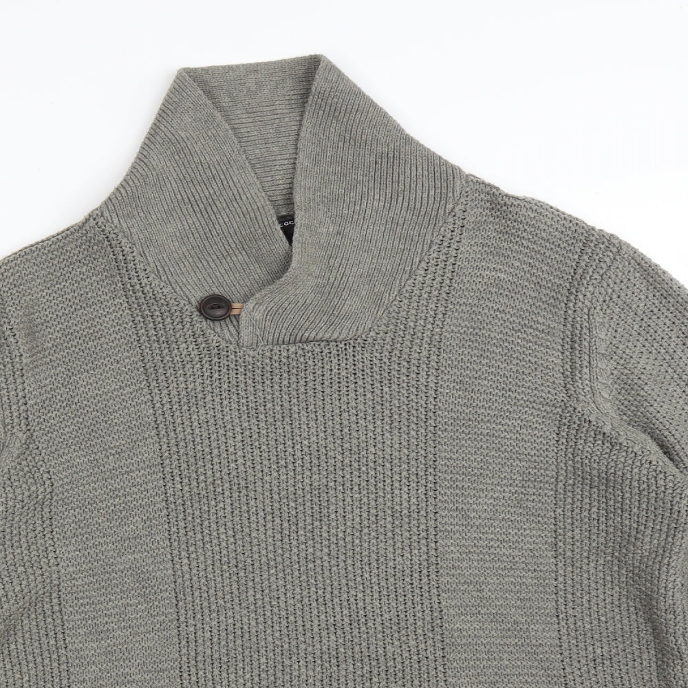 Peacocks Mens Green High Neck  Acrylic Pullover Jumper Size L