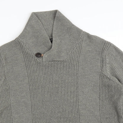 Peacocks Mens Green High Neck  Acrylic Pullover Jumper Size L