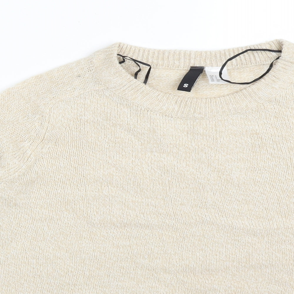 Womens UK Size S H&M Beige Basic T-Shirt