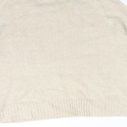 Womens UK Size S H&M Beige Basic T-Shirt