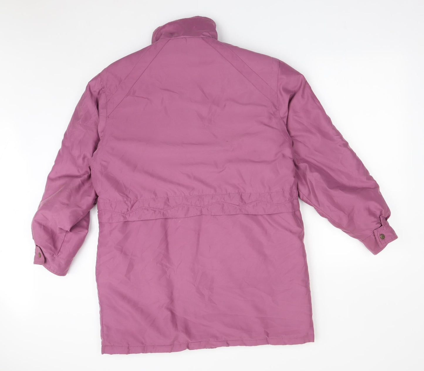 Womens UK Size 10 Essentials Purple Overcoat