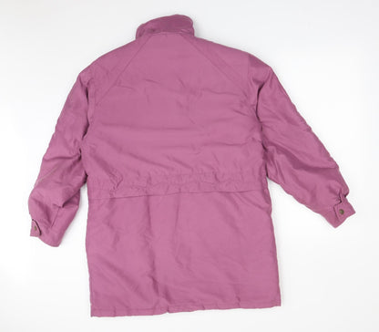 Womens UK Size 10 Essentials Purple Overcoat