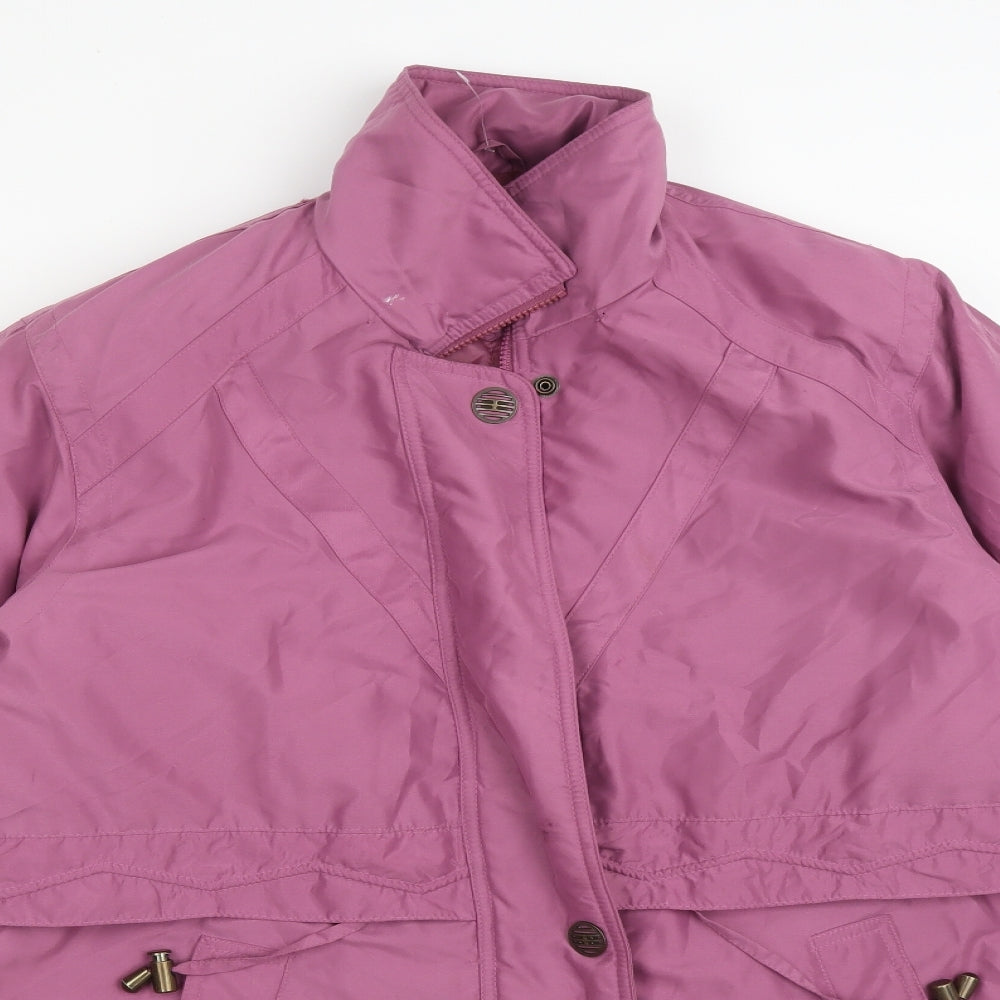 Womens UK Size 10 Essentials Purple Overcoat