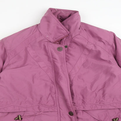 Womens UK Size 10 Essentials Purple Overcoat